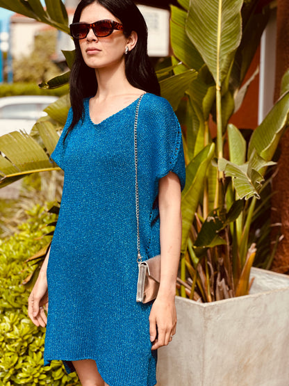 Glow knit Blue dress