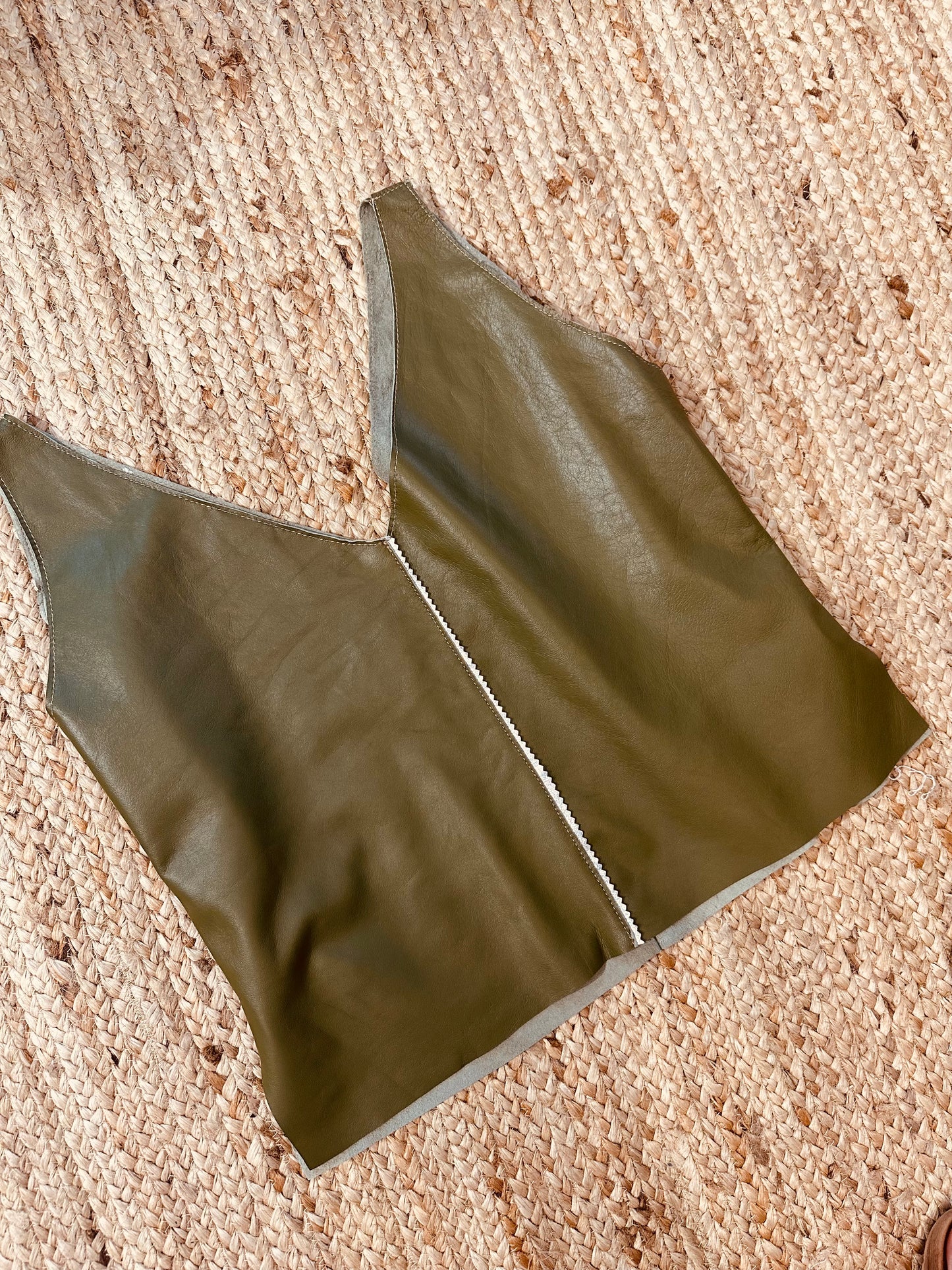 Leather top Verde
