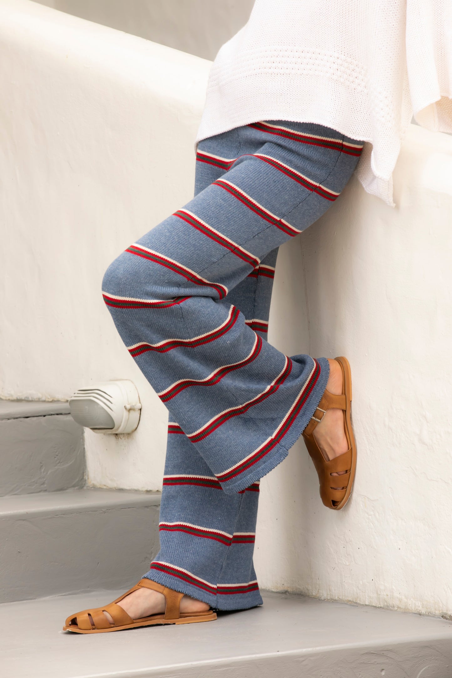 Stripe tejido pant