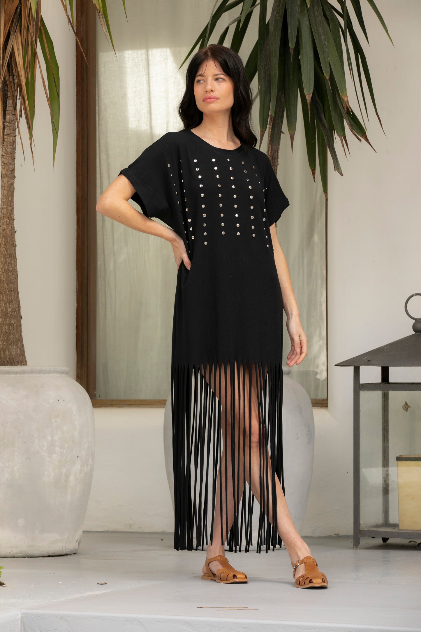 Mango cotton dress - Negro