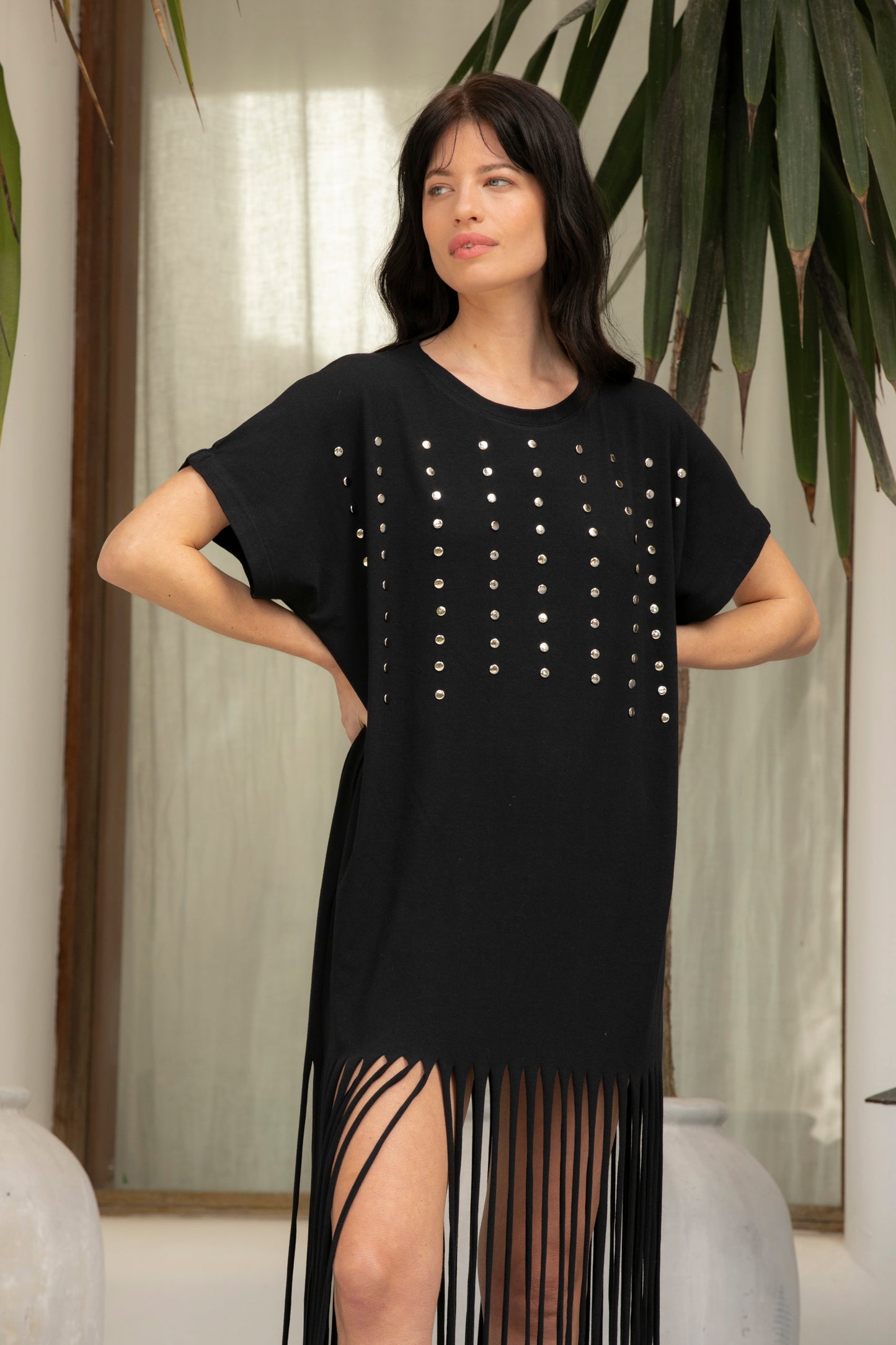 Mango cotton dress - Negro