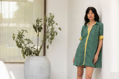 Vestido Mona  Animal print verde