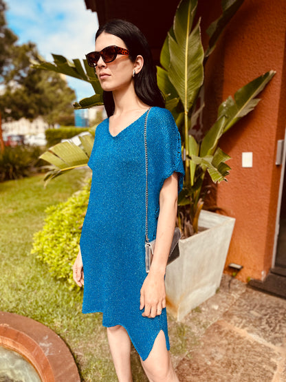 Glow knit Blue dress