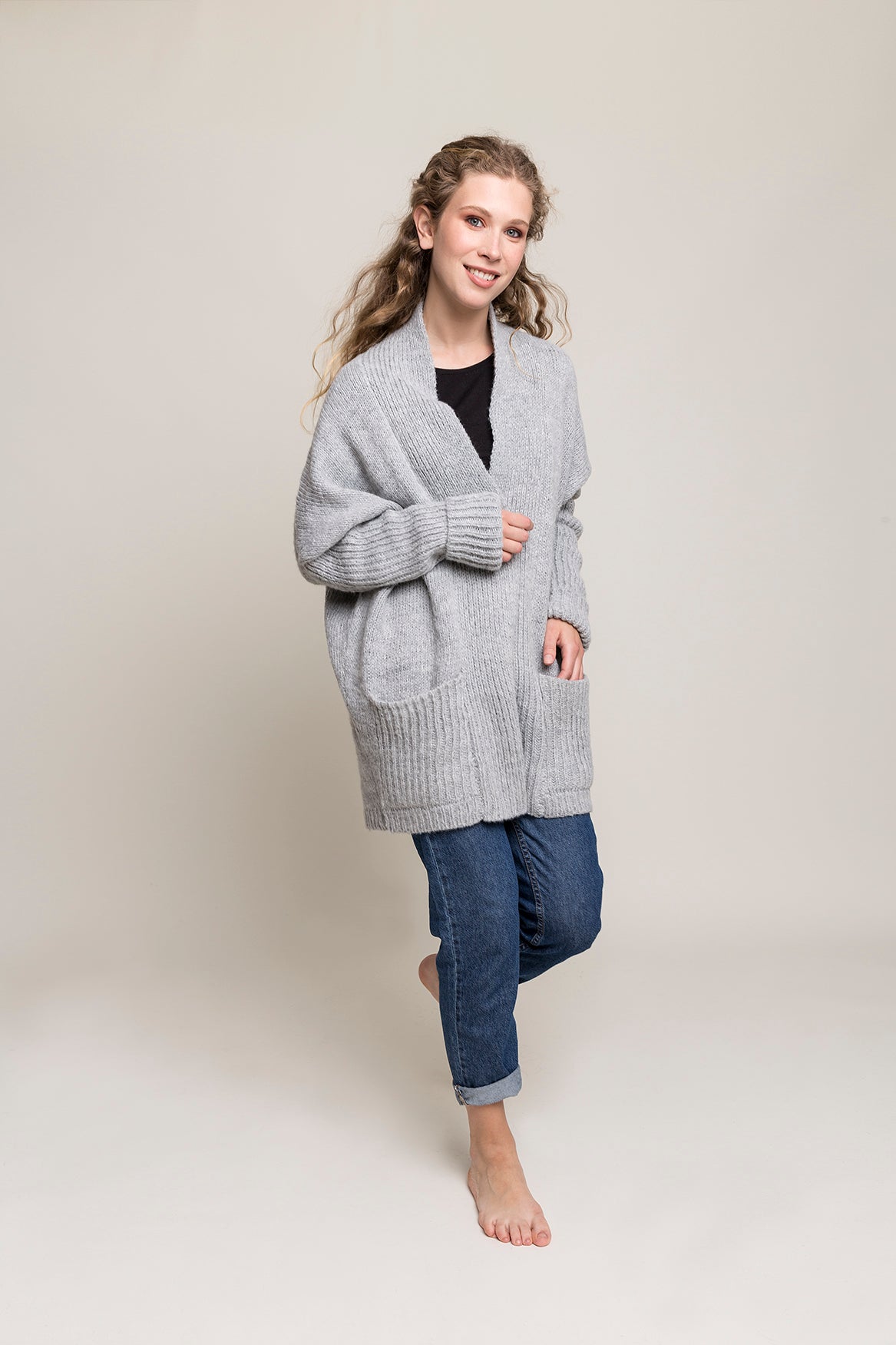Wrapping Cardigan Gris