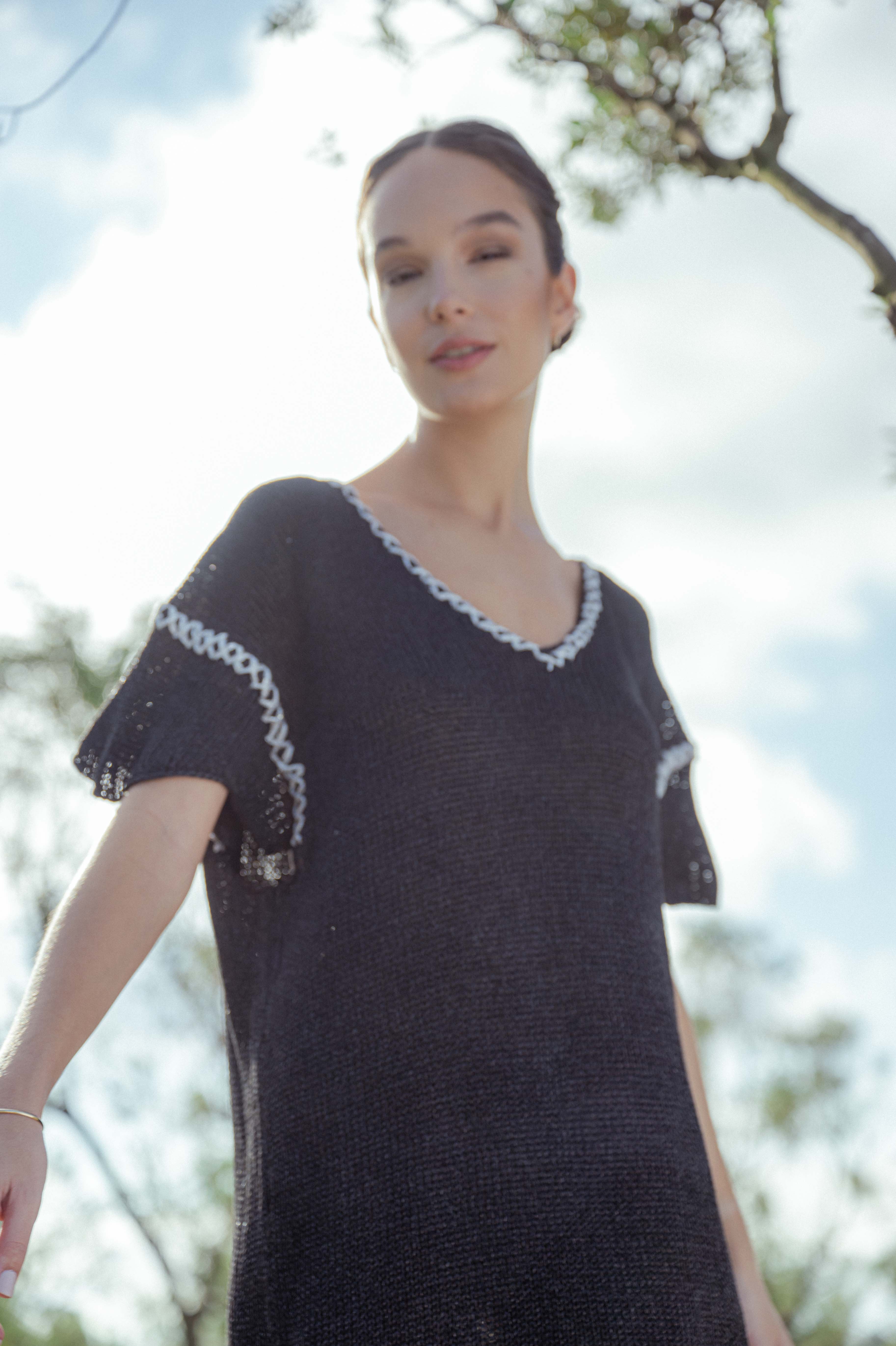 Vestido Glow Knit X negro l