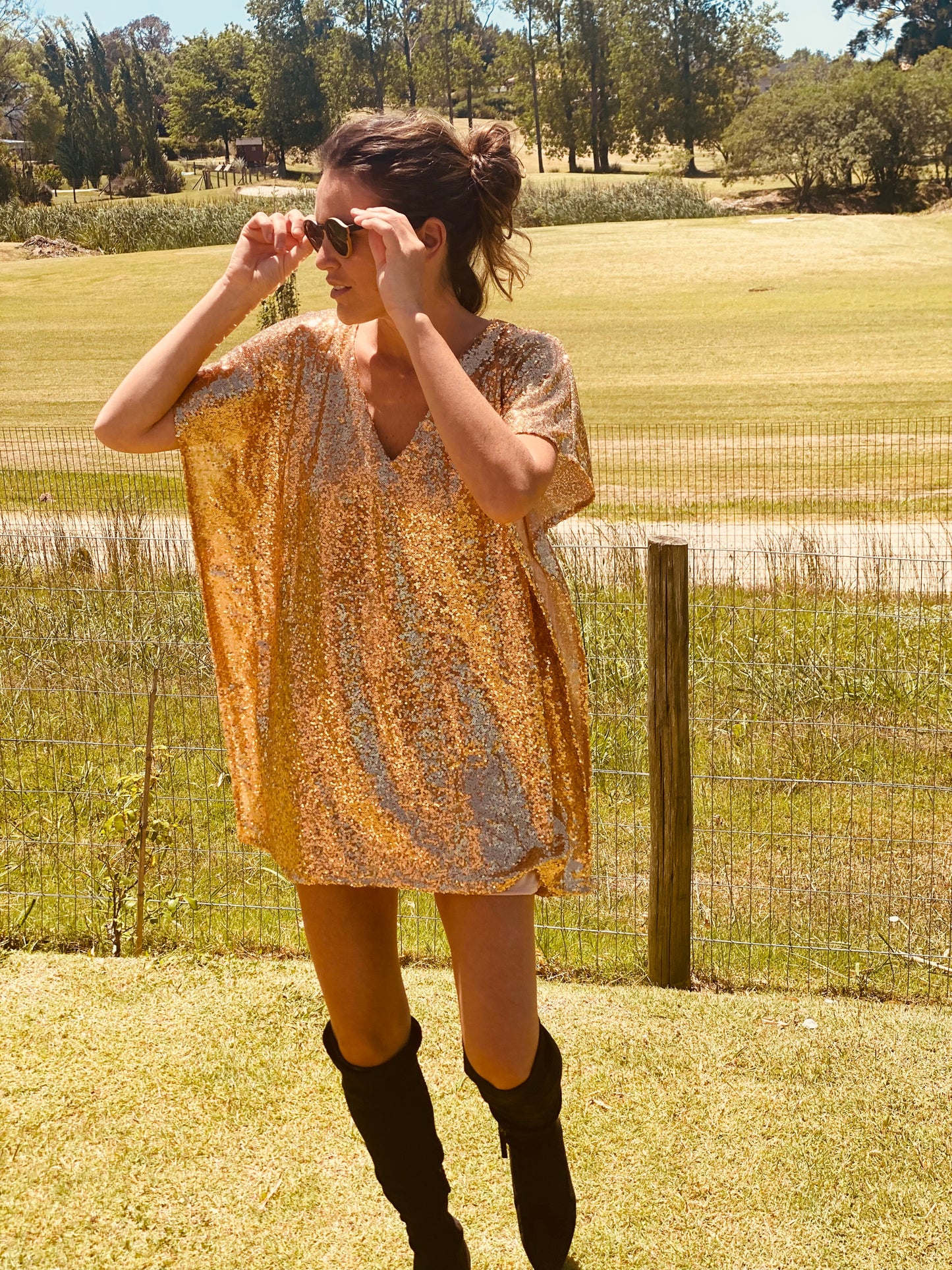 Glitter dress - Gold